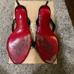 Christian Louboutin Black Heels with Iconic Red Soles
